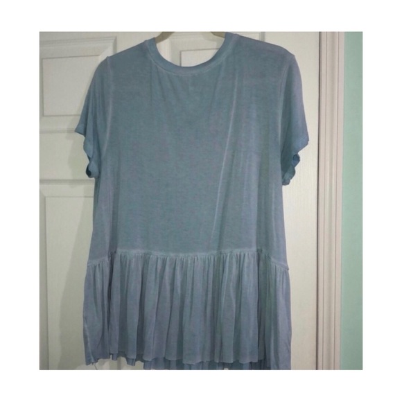 Mossimo Light Blue Ruffle Top - Picture 2 of 2